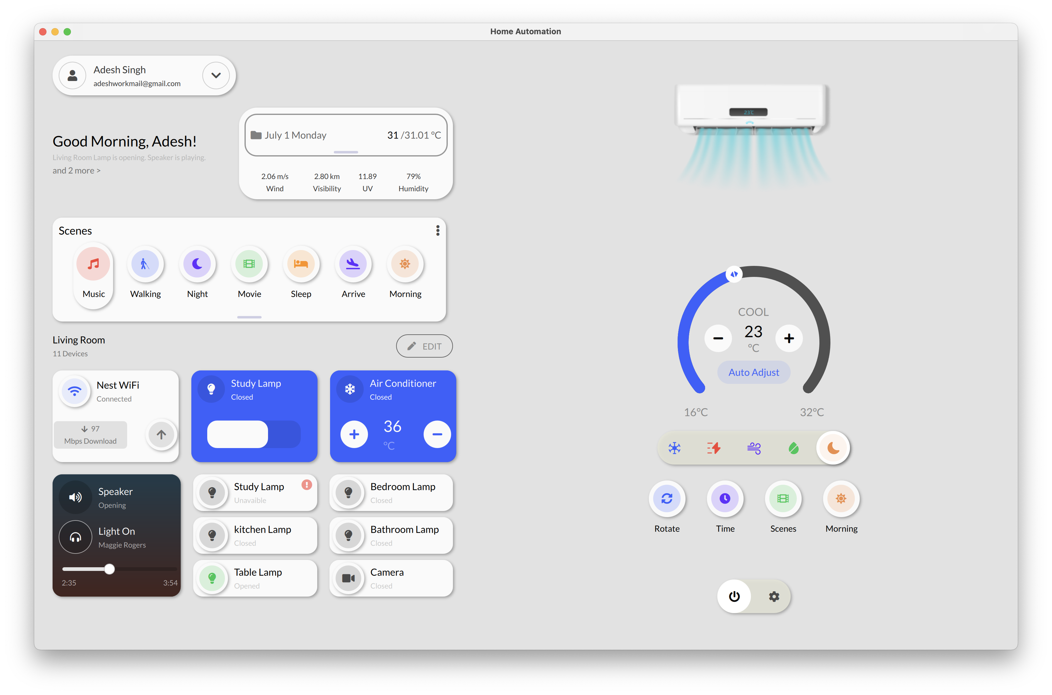 Home Automation Control Panel