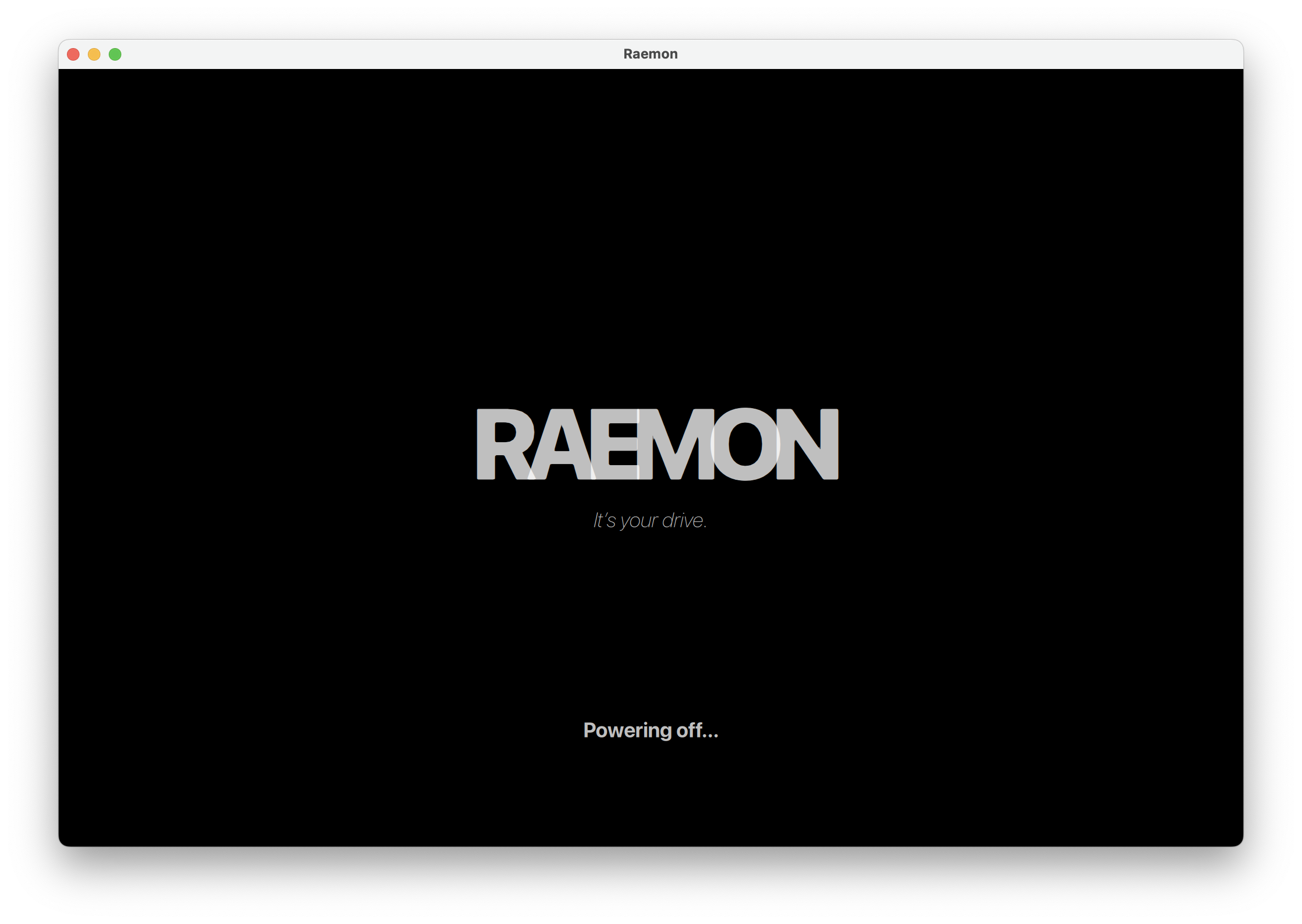 Reamon Power-Off State Qt/QML interface screenshot
