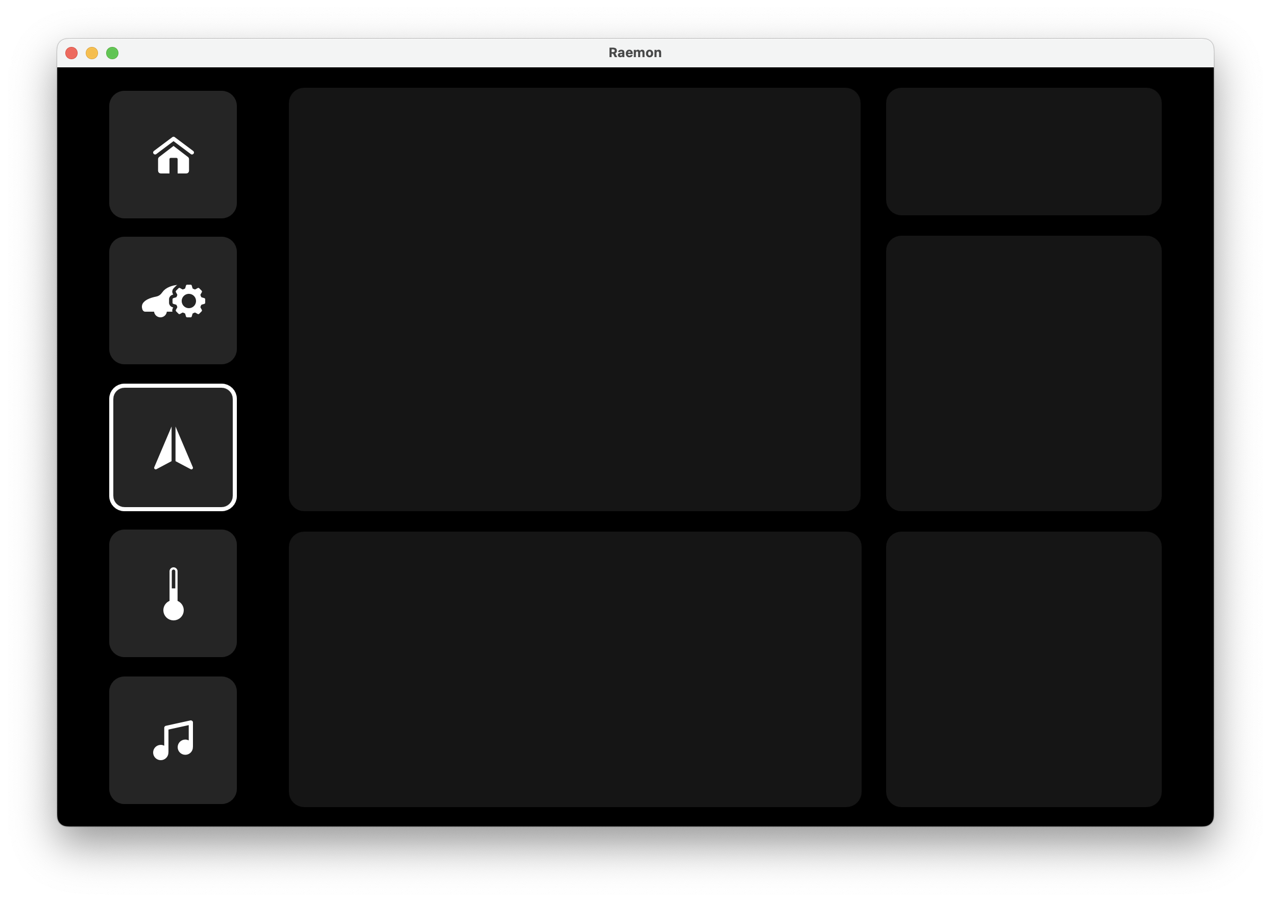 Navigation-Focused Layout Qt/QML interface screenshot