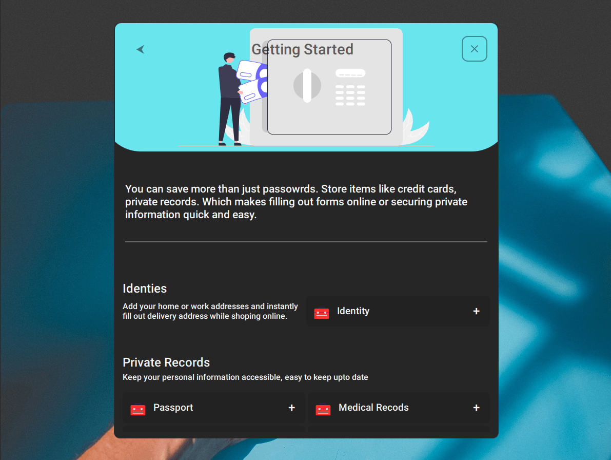 Getting Started Category Qt/QML interface screenshot