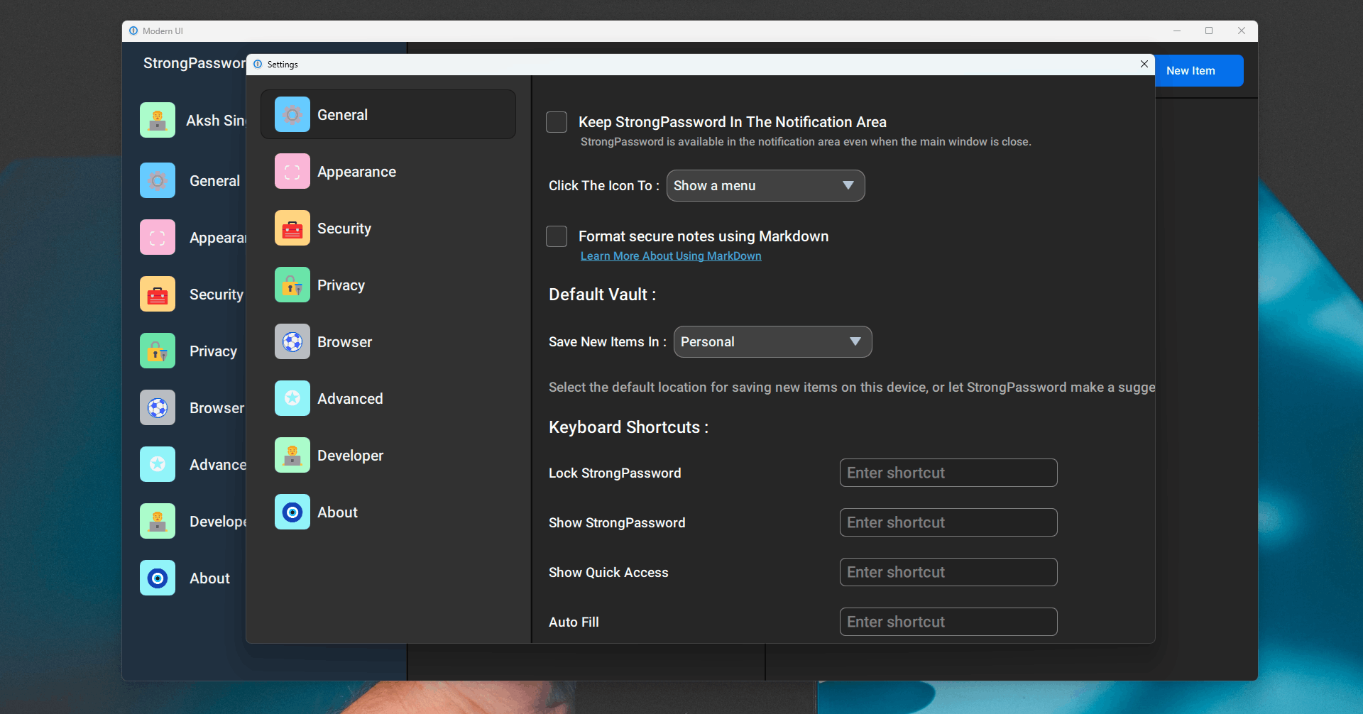Settings Search State Qt/QML interface screenshot