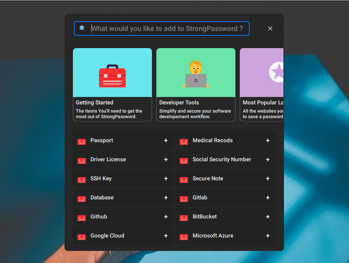 Vault Discovery Home Qt/QML interface screenshot