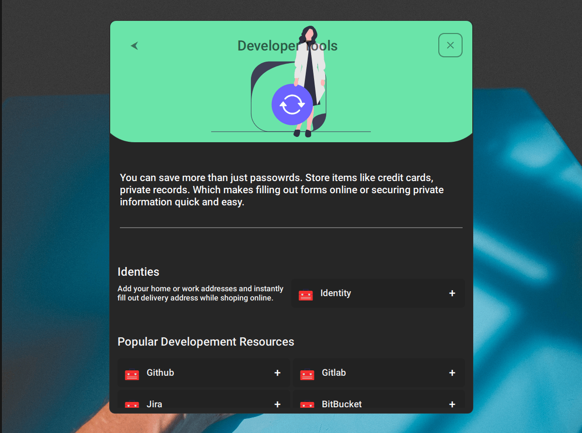 Developer Tools Category Qt/QML interface screenshot
