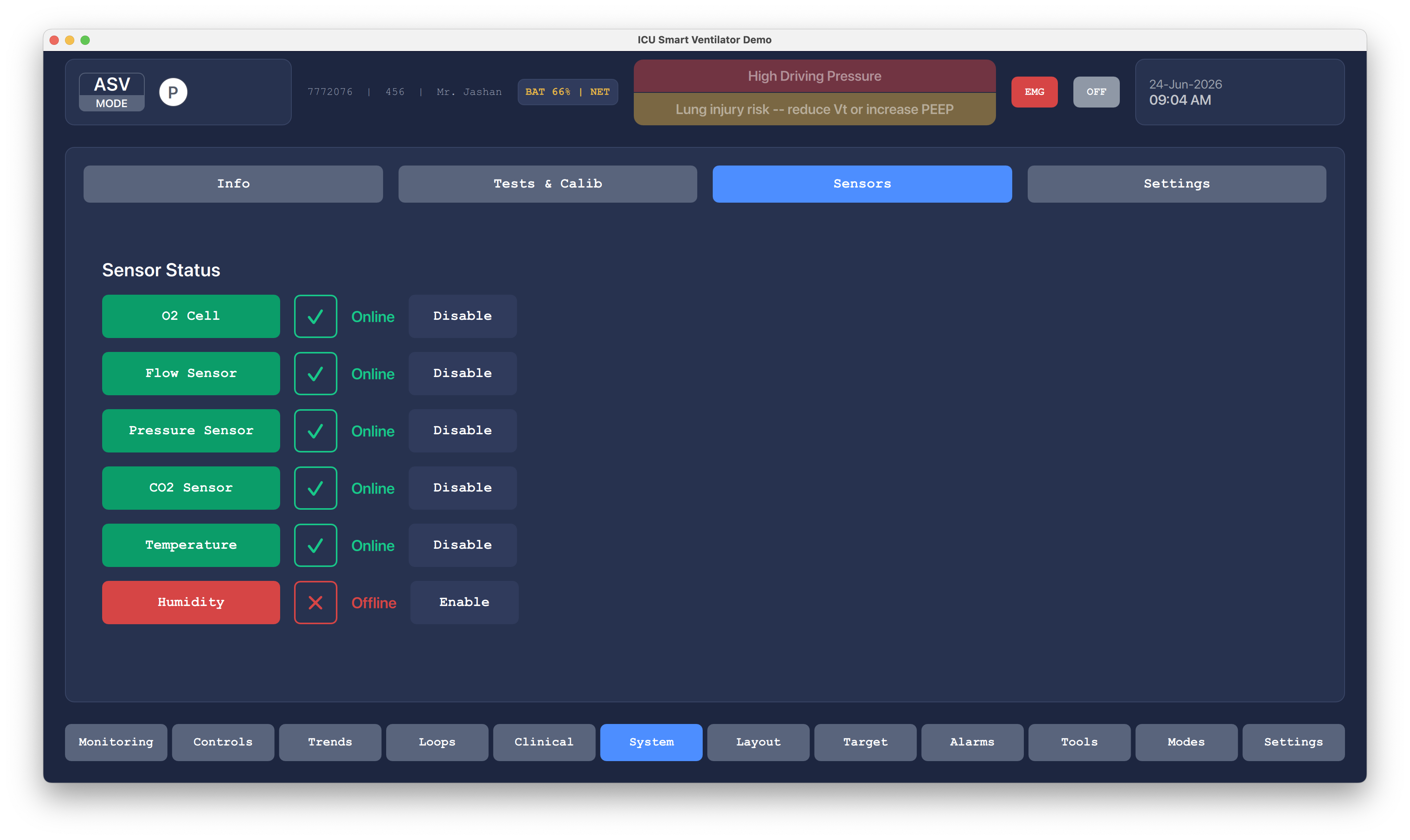 Layout Configuration Qt/QML interface screenshot