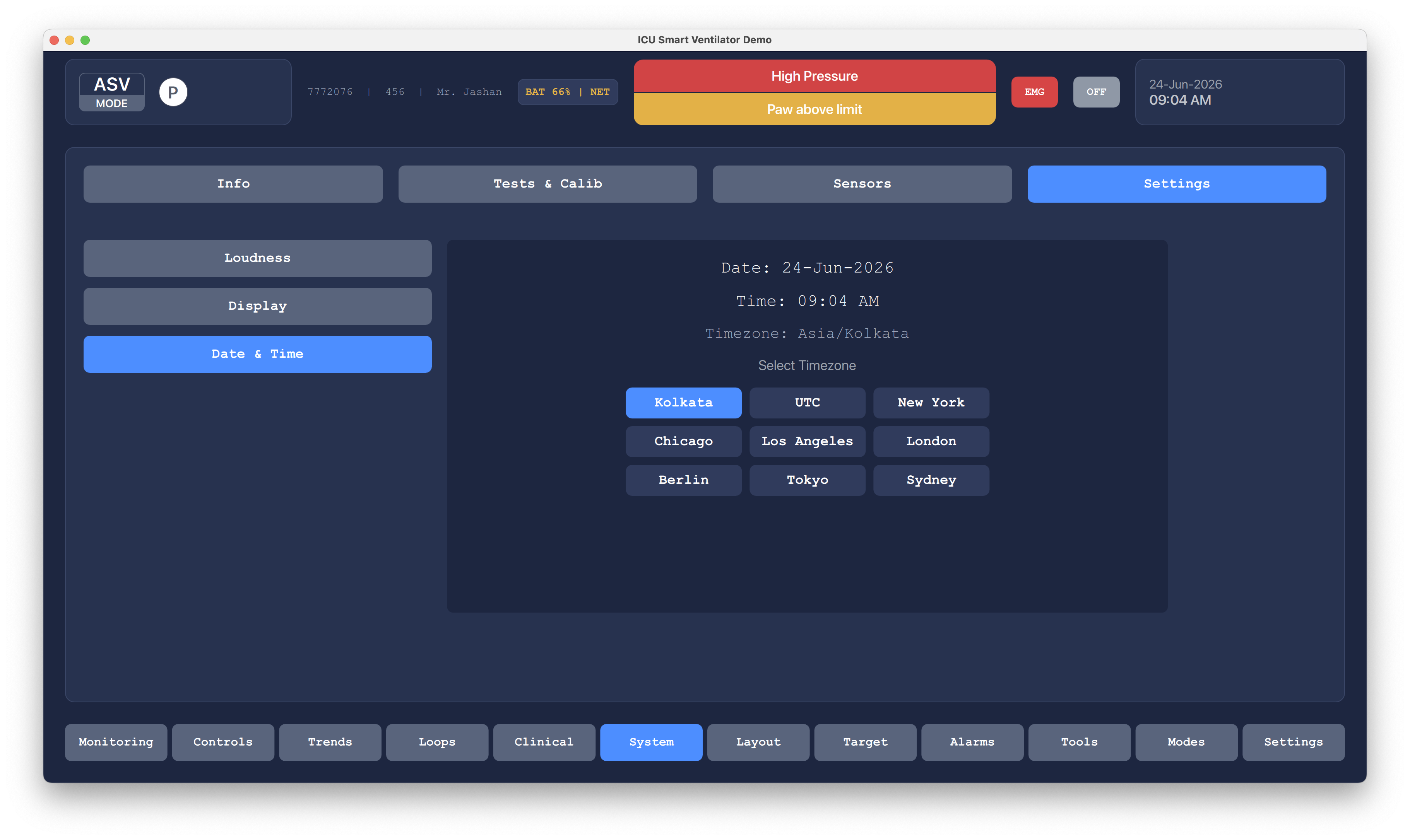 Tools Overview Qt/QML interface screenshot