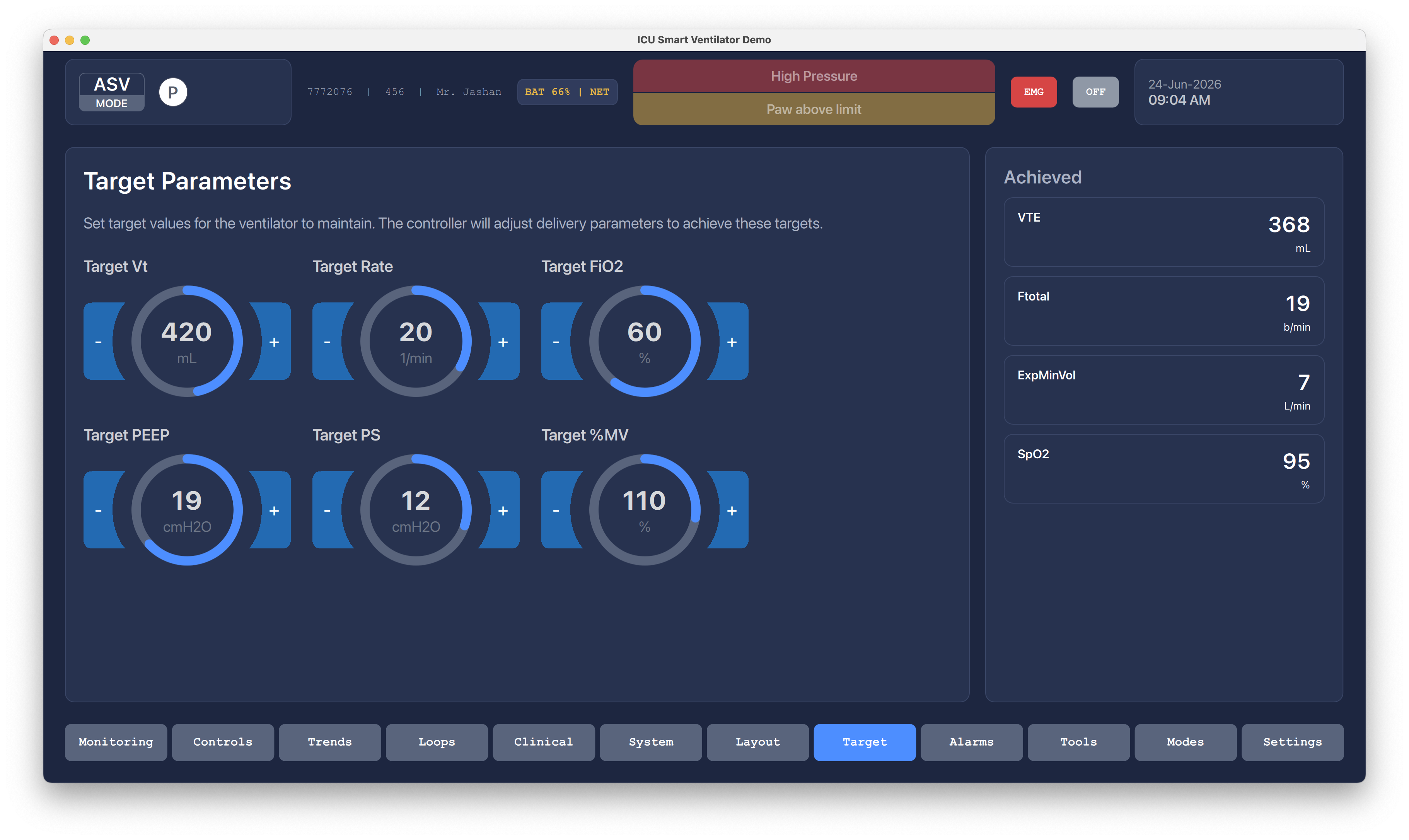 Settings Overview Qt/QML interface screenshot