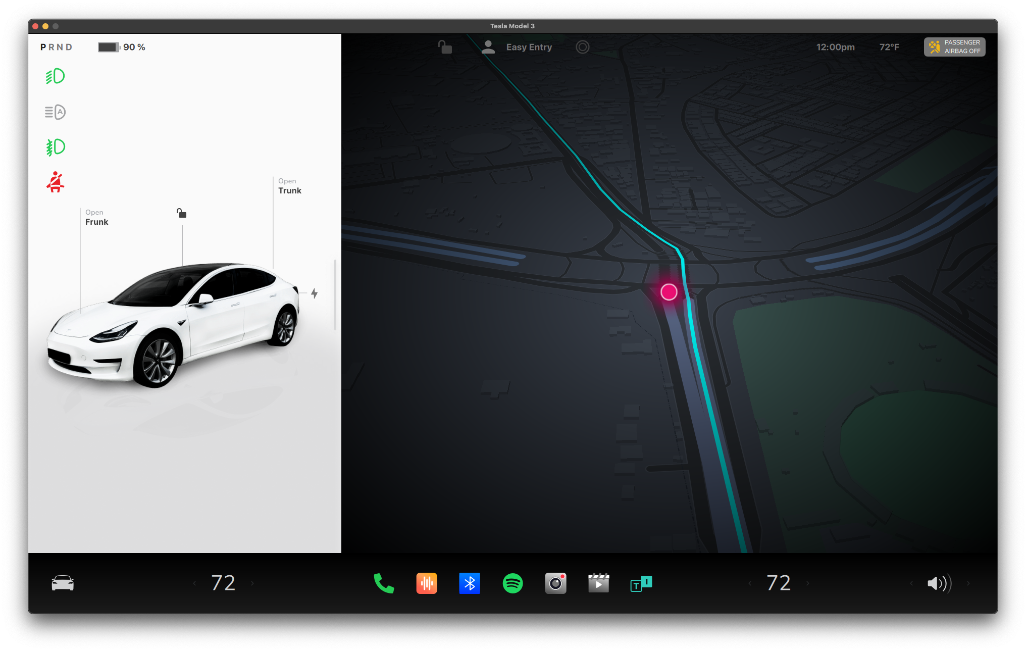 Light Sidebar Map View Qt/QML interface screenshot